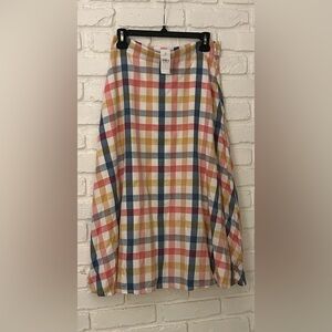 Loft NWT Plaid Maxi Skirt